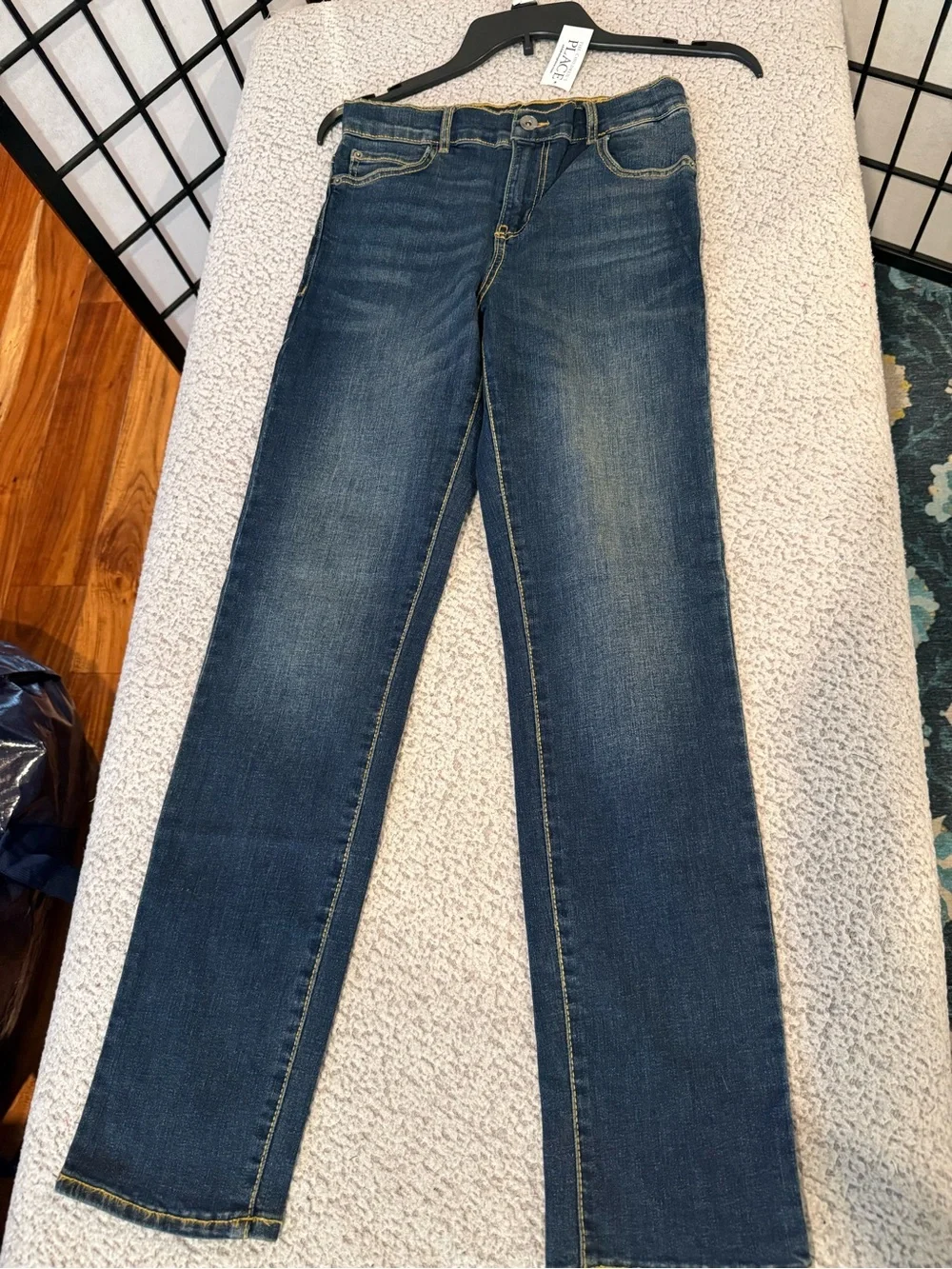 The Children’s Place Girls Size 14 Straight Leg Stretch Jeans Dark Wash NWT